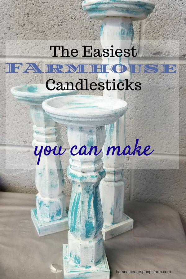 The Easiest Farmhouse Candlesticks