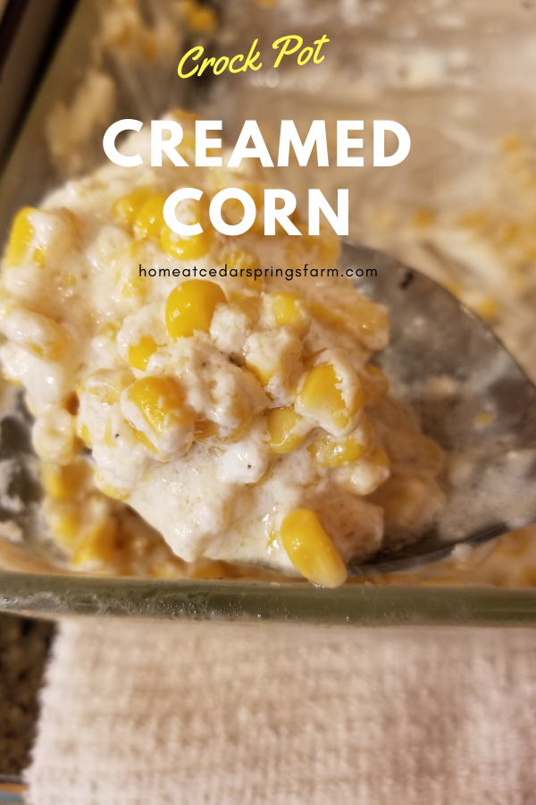Crock Pot Creamed Corn #bestcreamedcorn #crockpotcorn #creamycreamedcorn