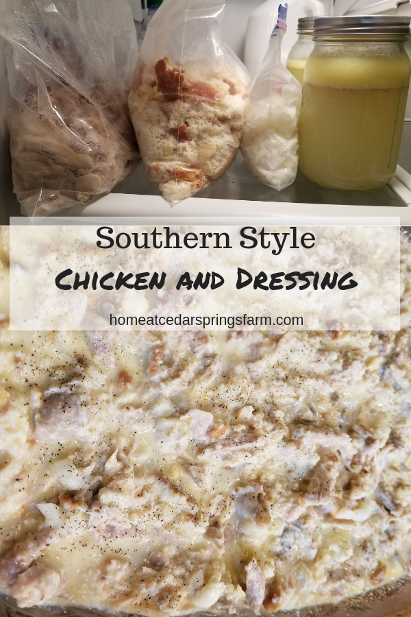 Southern Style Chicken and Dressing #cooksouthern #chickenanddressing #holidayfood #southernfoodrocks