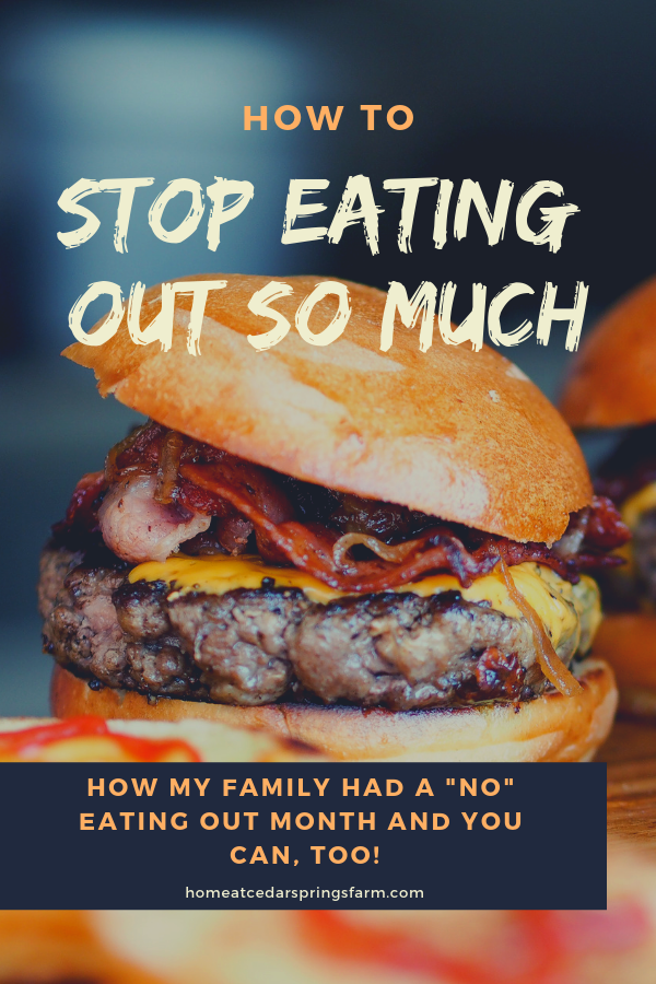 How To Stop Eating Out So Much #stopeatingout #thirtydaychallenge #eatathomemore #homeatcedarspringsfarm