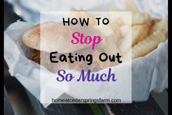 How To Stop Eating Out So Much