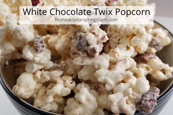 White Chocolate Twix Popcorn