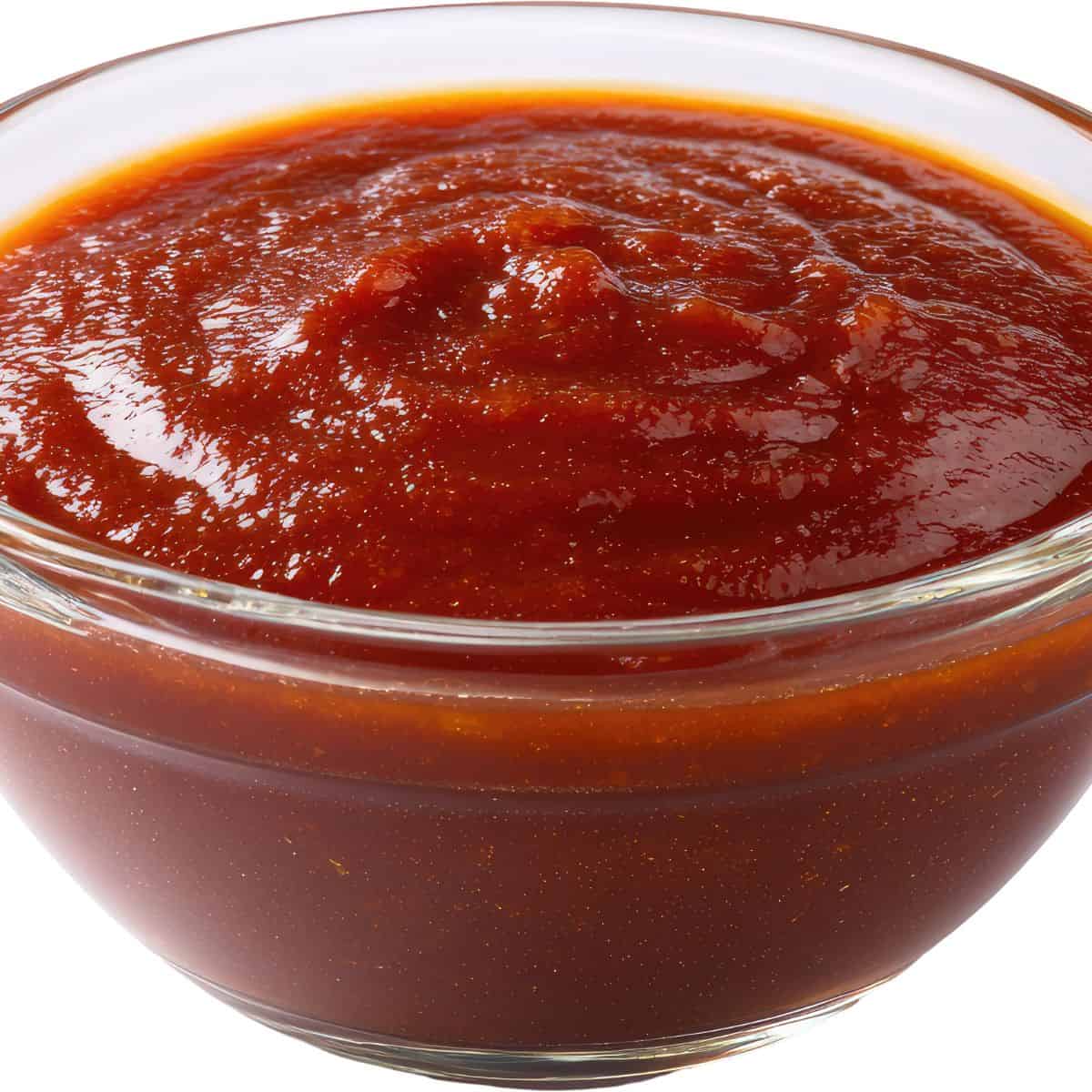 BBQ sauce in a bowl.