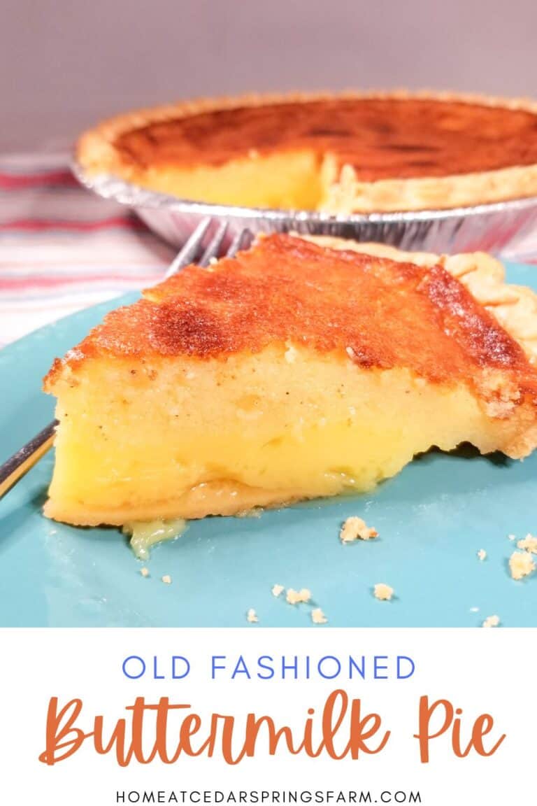 Southern Buttermilk Pie Recipe Home at Cedar Springs Farm