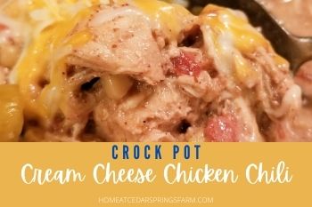 Crock Pot Cream Cheese Chicken Chili