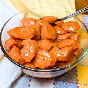 Candied Carrots in a serving bowl.