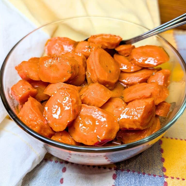 Candied Carrots in a serving bowl.