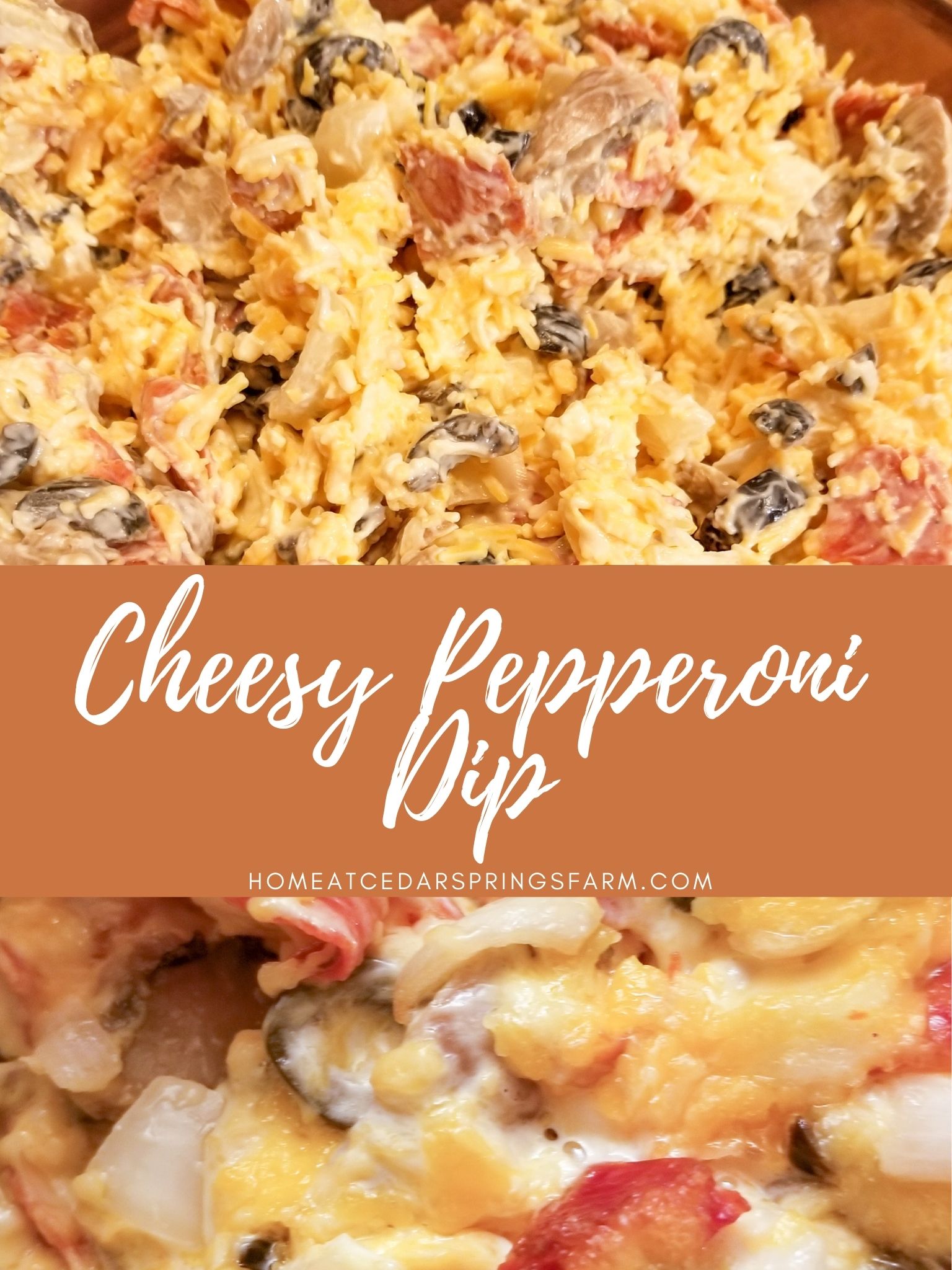 Baked Cheesy Pepperoni Dip