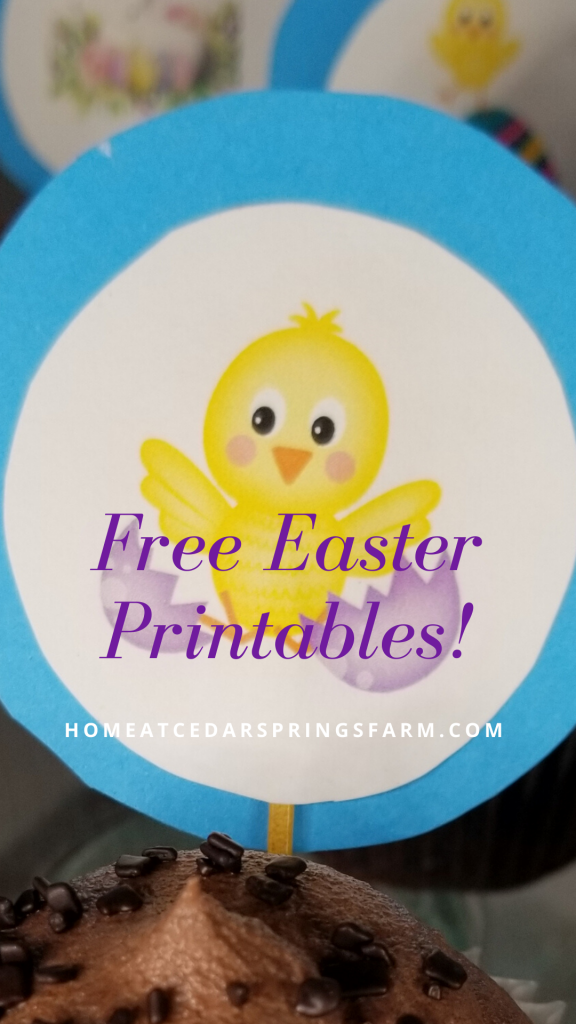 Easter Printable Cupcake Toppers