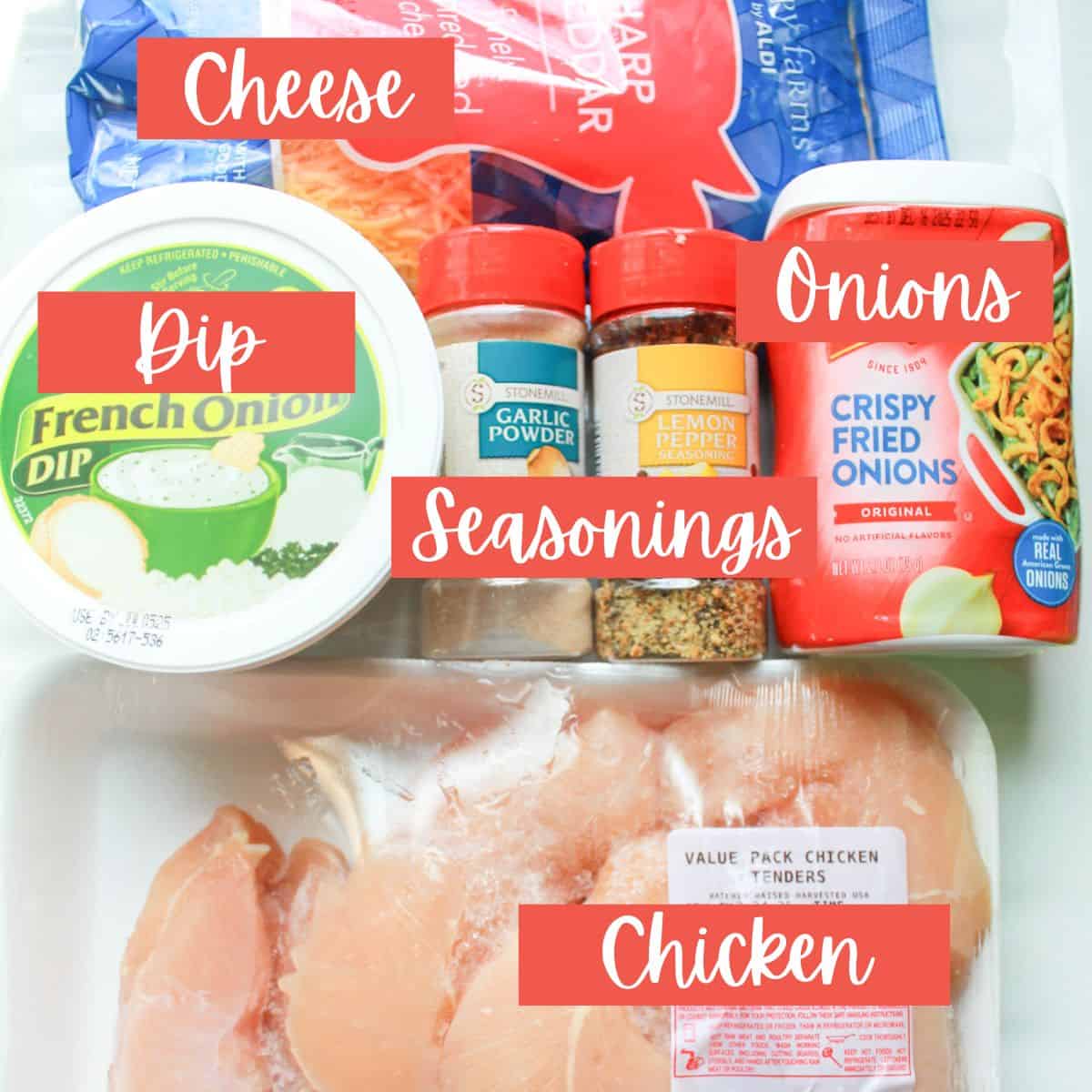 Ingredients needed for this recipe with text overlay.