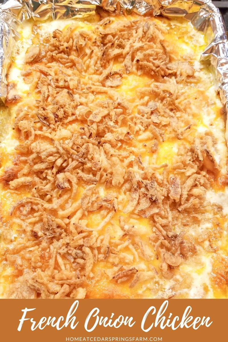 Picture of baked French Onion Chicken Bake