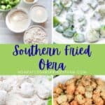 Steps for making fried okra.