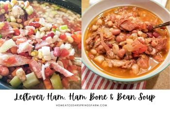 Ham, Ham Bone, and Bean Soup { Slow Cooker }