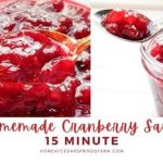 15 Minute Homemade Cranberry Sauce