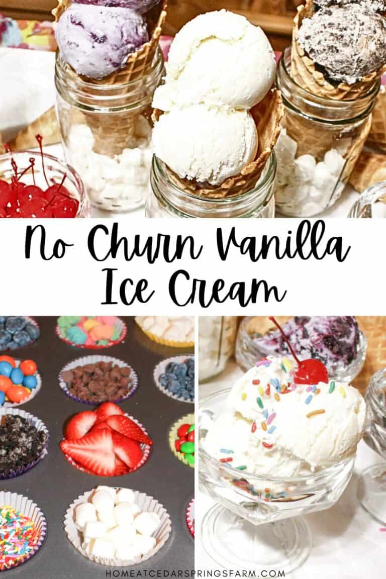 Easy Homemade Vanilla Ice Cream (No Churn Recipe) - Home at Cedar