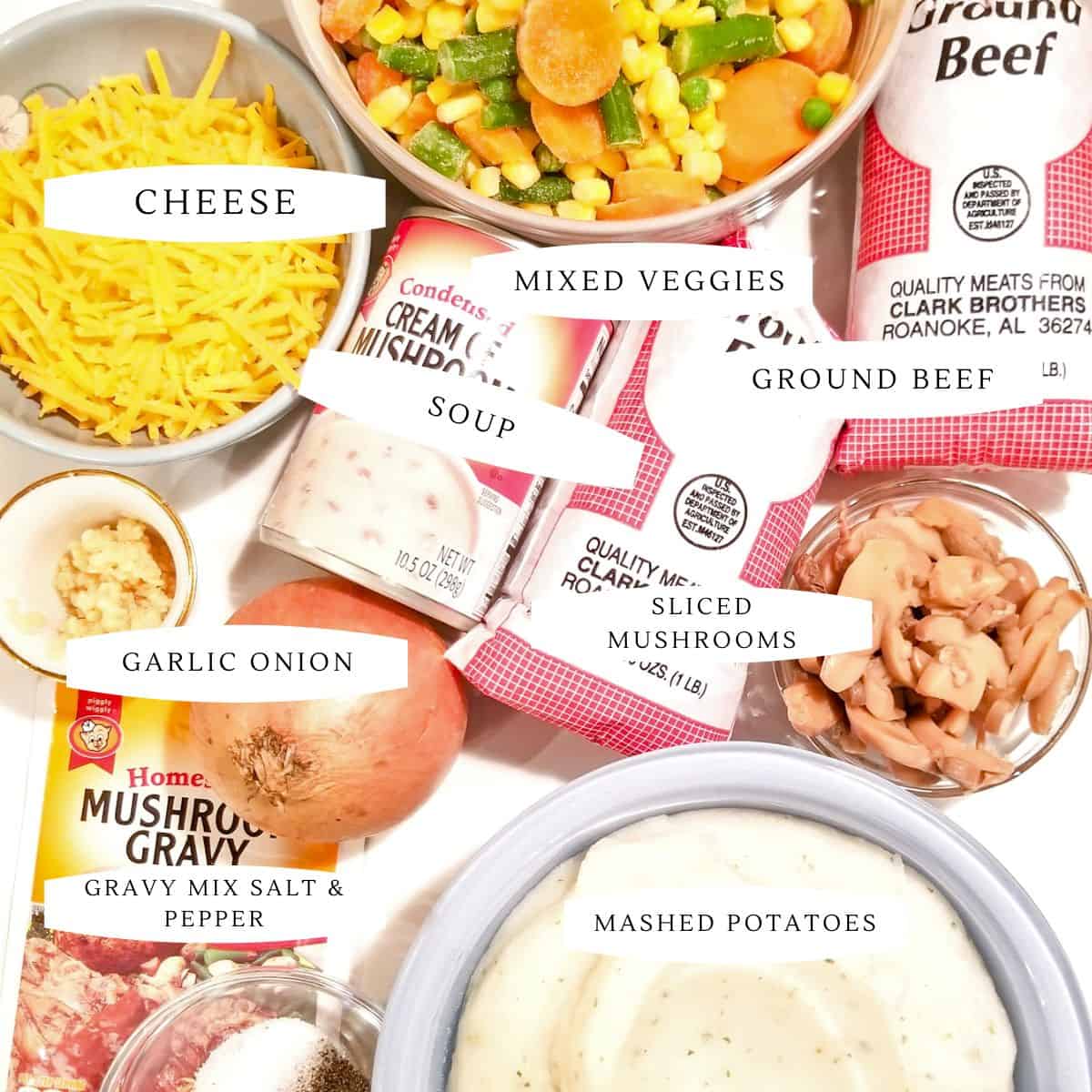 The ingredients needed for making this recipe with text overlay.