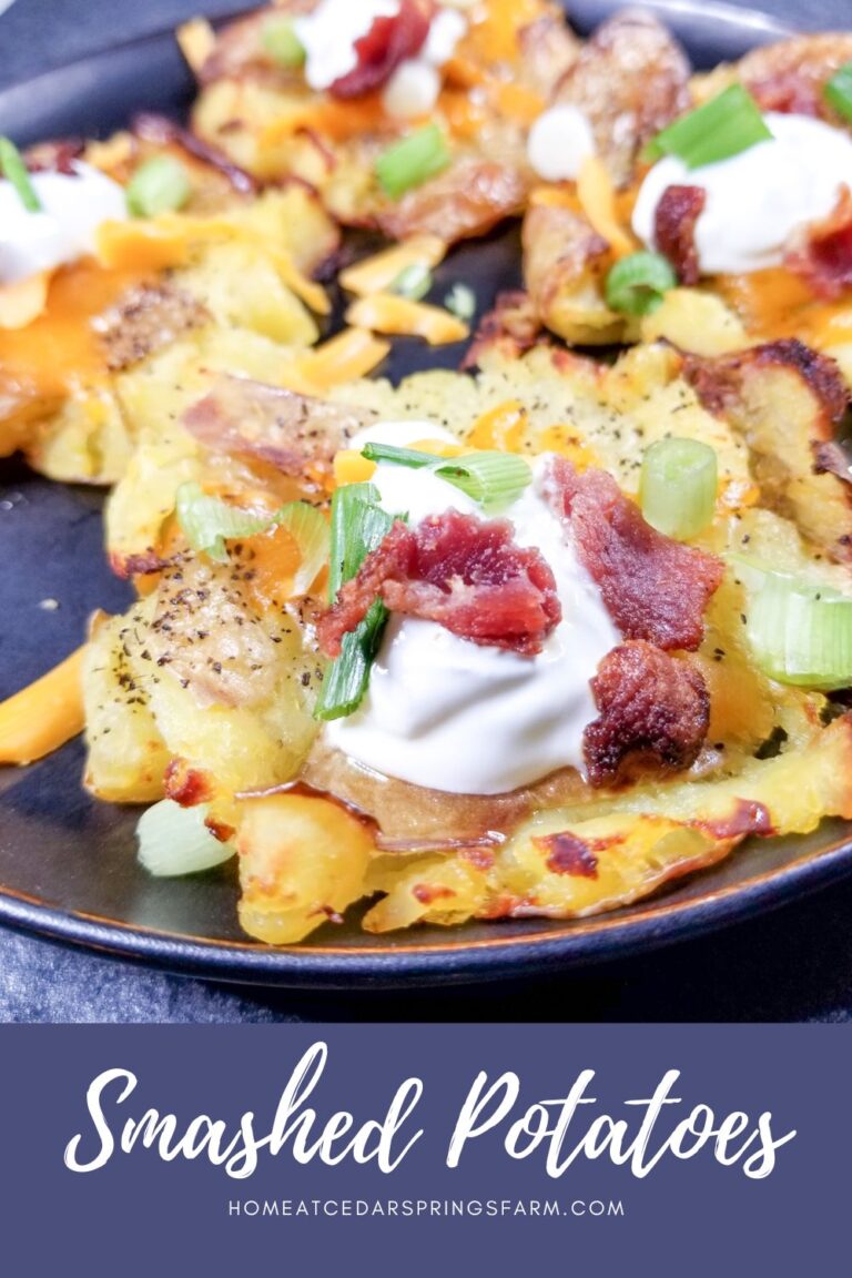 Easy Roasted Smashed Potatoes - Home at Cedar Springs Farm