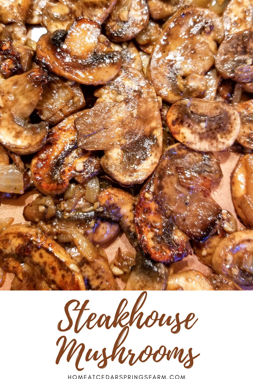 steakhouse mushrooms with text