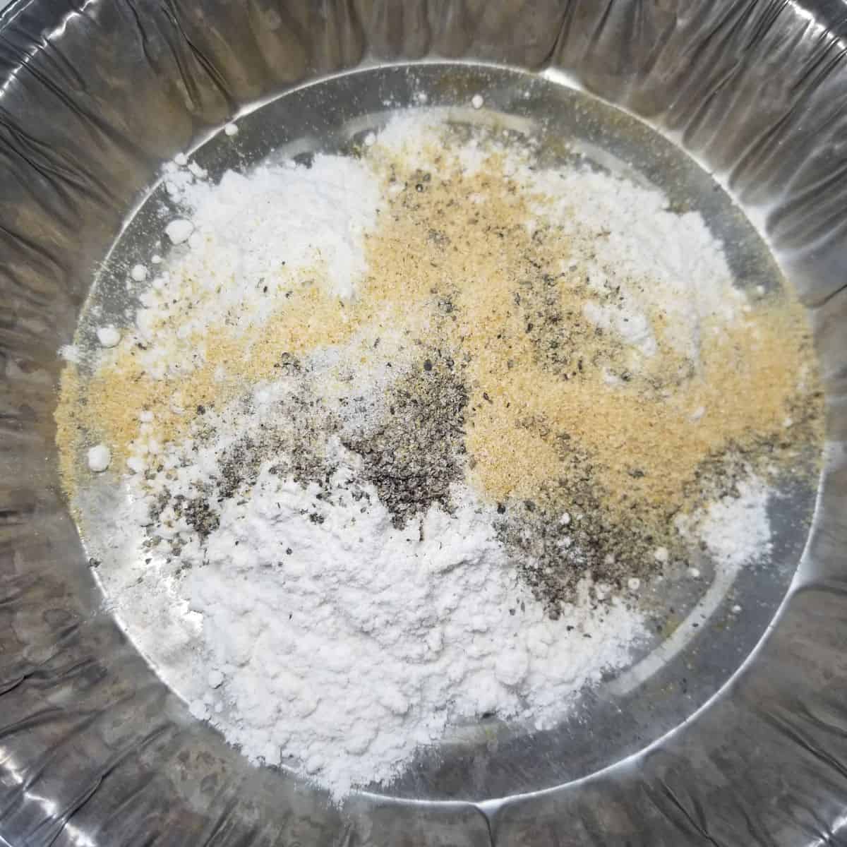 Seasonings on a plate.