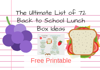 The Ultimate List of 72 Back To School Lunch Box Ideas