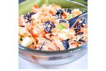 Carrot Apple Salad in a bowl.