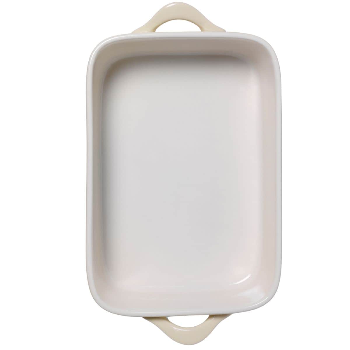 An empty casserole dish.