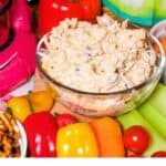 Easy Skinny Poolside Dip in a bowl with vegetables on the side.